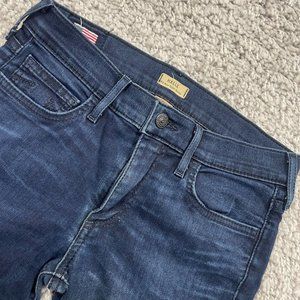 True Religion Halle Jeans Women's Sz 27 (27x29) Mid Rise Super Skinny Dark Wash